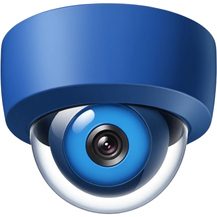 Dome cctv camera in blue emoji