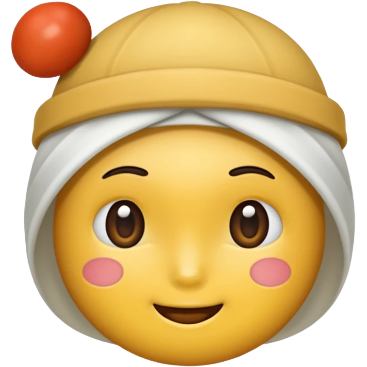 흰색의 파운데이션 퍼프 emoji