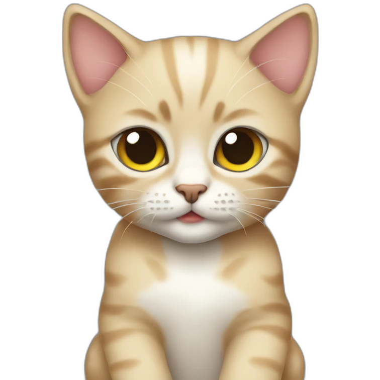 Kitten with blinder on head emoji