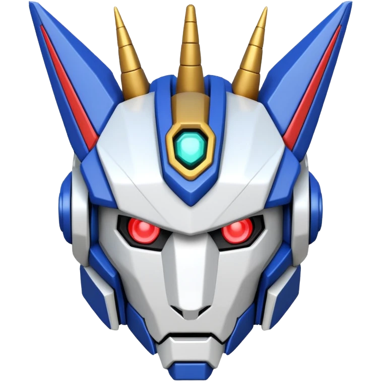 Gundam RX-0 Unicorn robot head, top view emoji