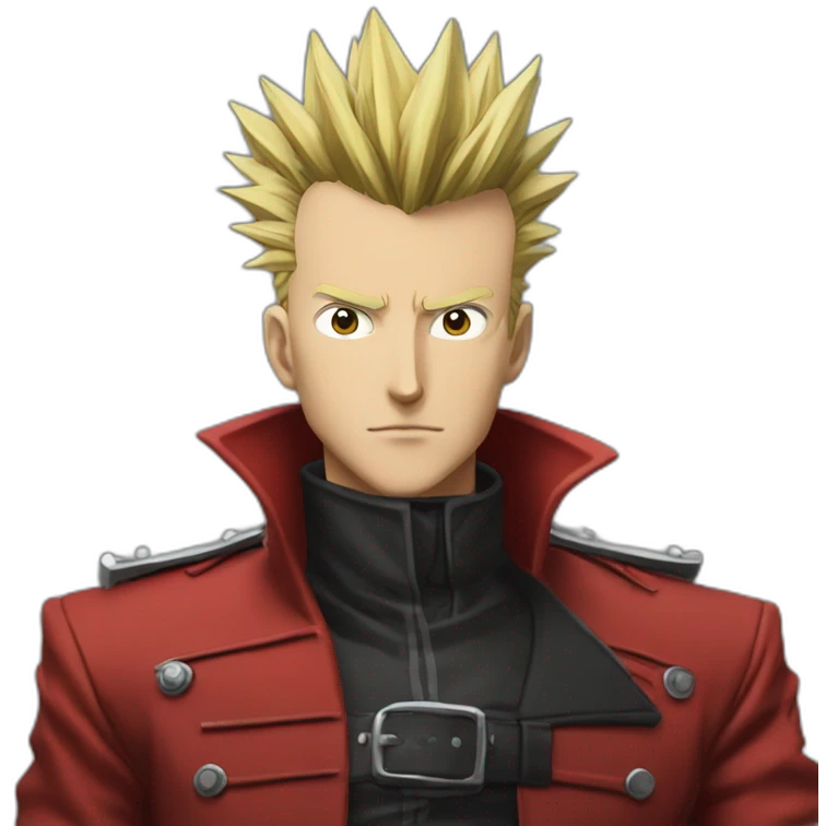 Vash the Stampede (TriGun ‘98) (Portrait, front facing, Apple iOS 17 style) emoji