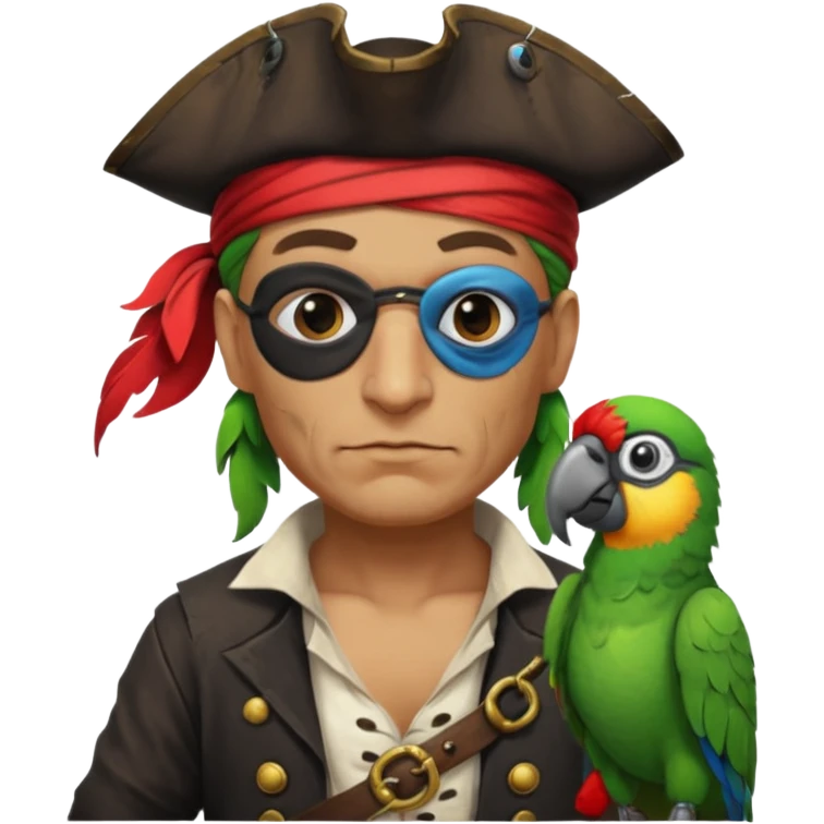 pirate and parrot emoji