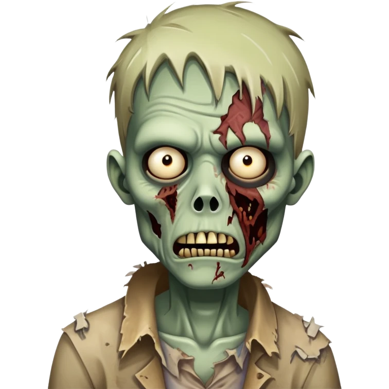 zombie character with decaying features and torn clothing emoji