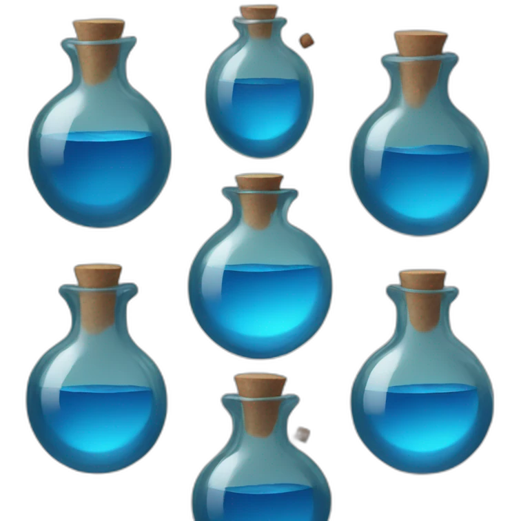 Blue round Potion emoji