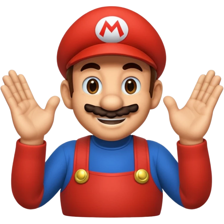 Super Mario thanking emoji