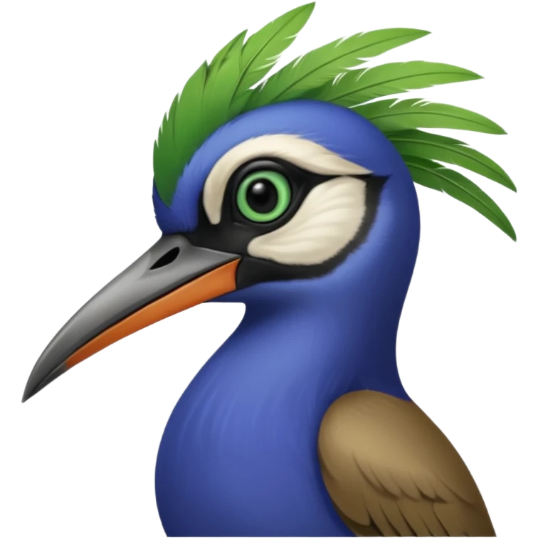 Blue Sicklebill headshot emoji