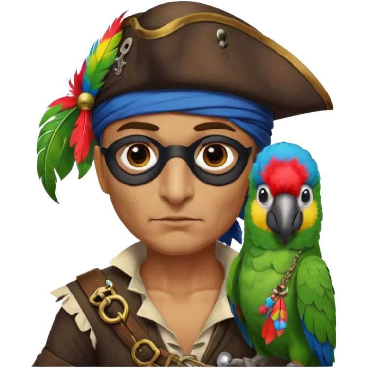 pirate and parrot emoji