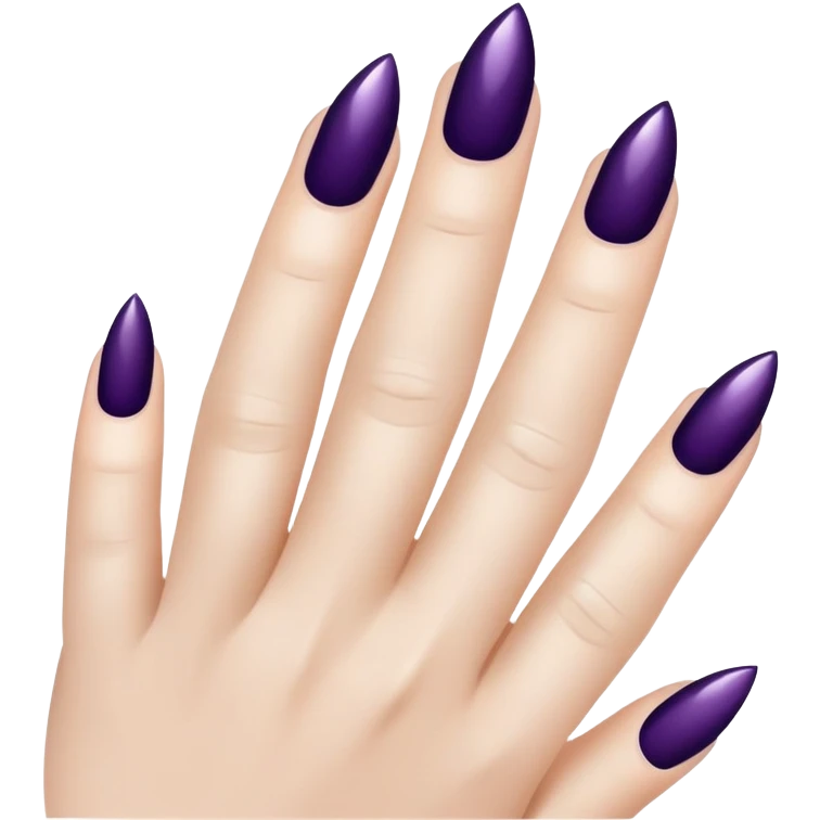 Goth Nails dark purple emoji