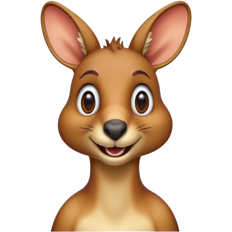 Cinematic Realistic Comical Kangaroo Portrait Emoji, Head tilted dramatically with an exaggeratedly amused expression, featuring a striking, richly textured tawny coat with bold natural markings and wide, expressive eyes full of playful disbelief, rendered with lifelike precision and dynamic natural light, high shine, dramatic yet playful, styled with an air of cheeky outback mischief, soft glowing outline, capturing the essence of a spirited and over‐the‐top kangaroo that looks ready to bound its way into viral fame! emoji
