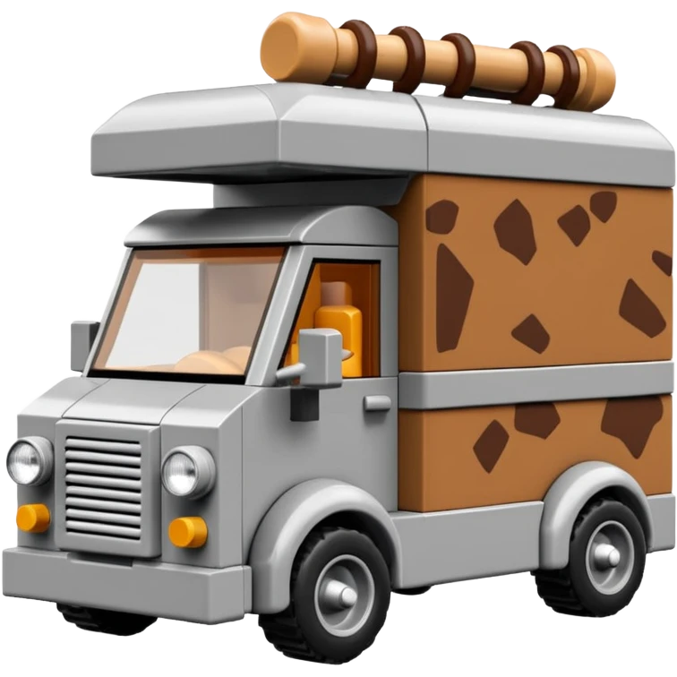 Prehistoric Lego antique tall rocky Flintstones moving van  emoji