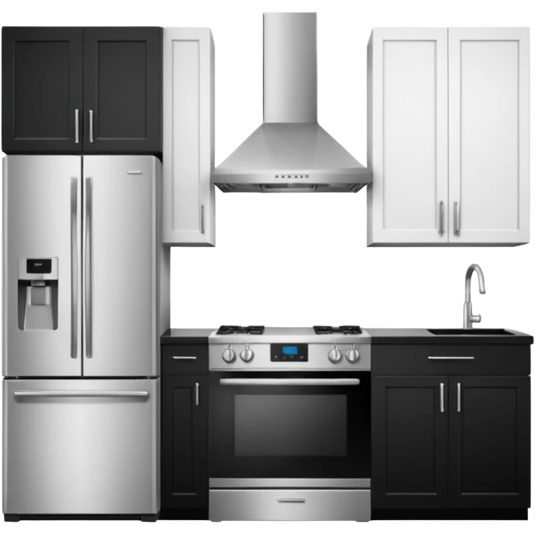 mono chrome kitchen  emoji