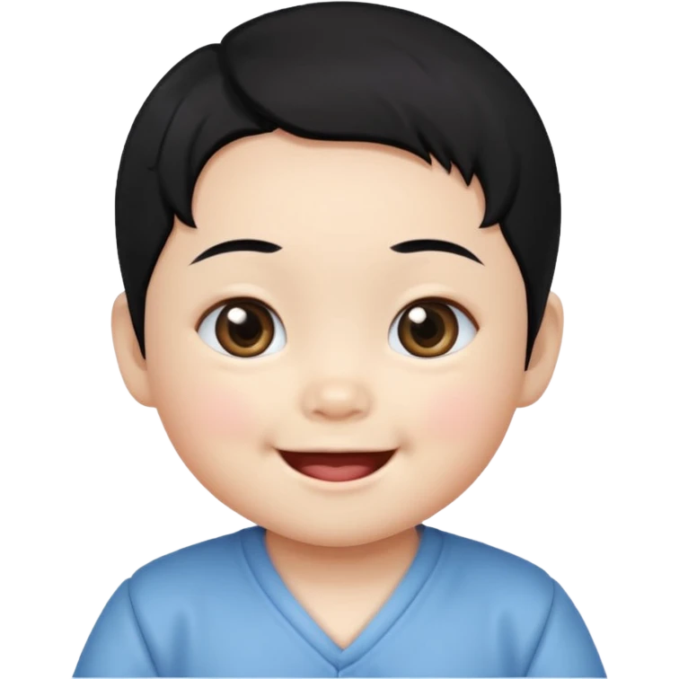 korean black hairbaby emoji