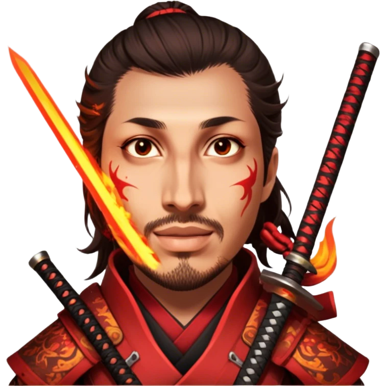 Fire-Wielding Samurai emoji