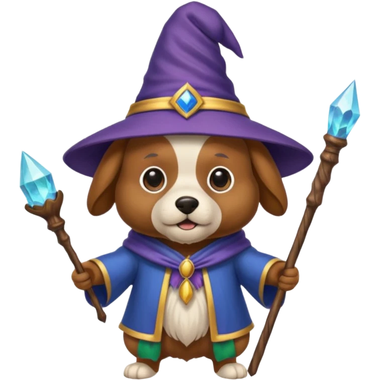 Dog wizard emoji
