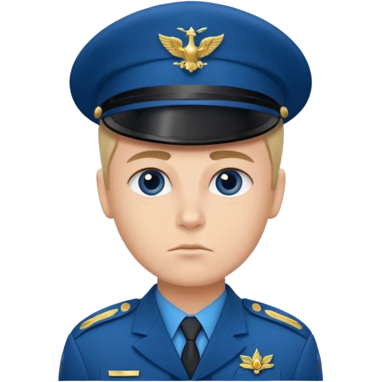 blue uniformed soldier emoji