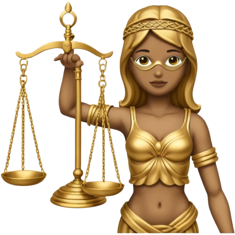 gold Justitia statue emoji