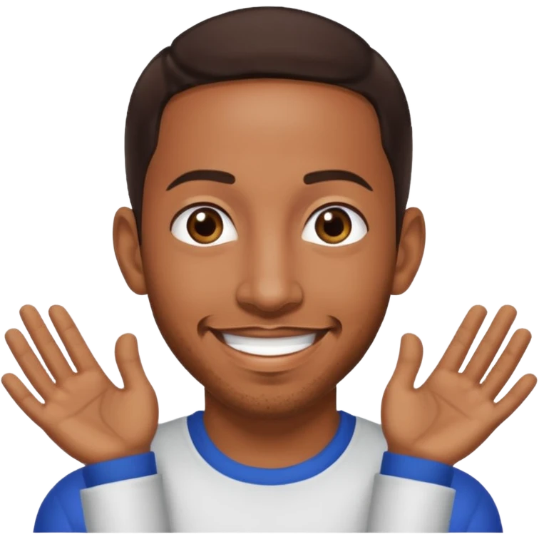 Ludacris with dark brown hair emoji