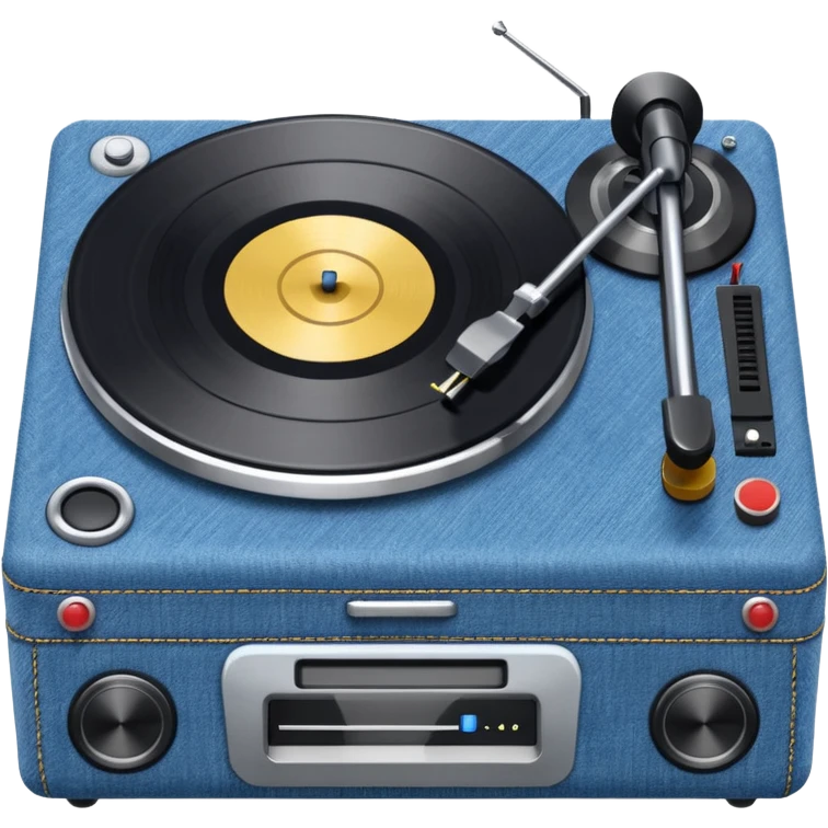 Denim record player emoji