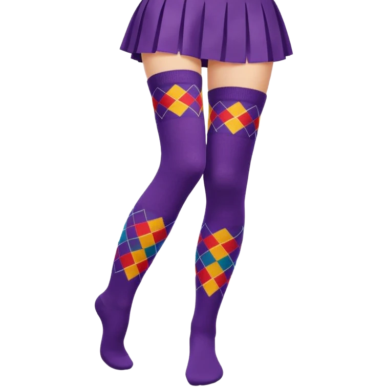 Highland dancing argyle over the knee socks emoji