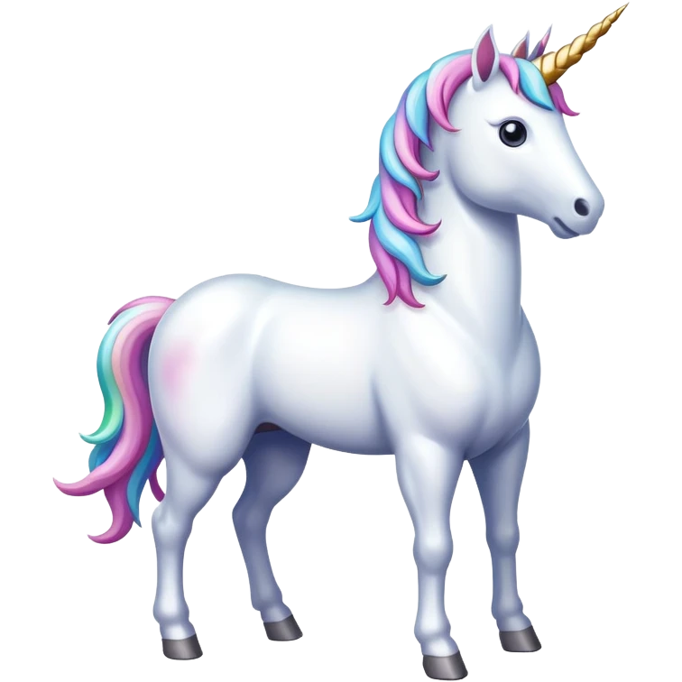 very interested unicorn emoji