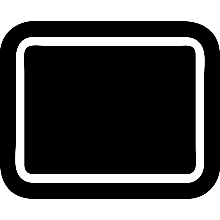 black rectangle with thin white border emoji