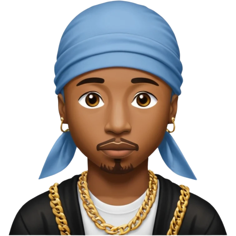2Pac only face and durage emoji