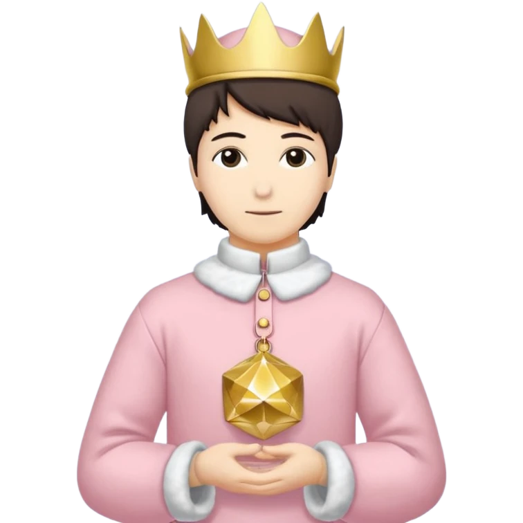 Милый, розовый пингвин, в золотой вязаной кофте emoji
