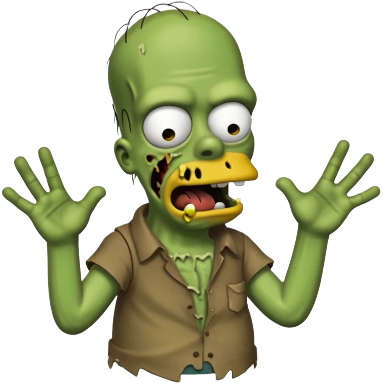 Homer Simpson zombie emoji