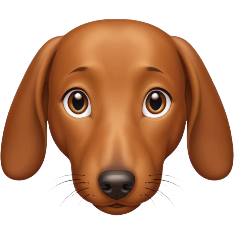 Dachshund's face (thin cheeks, not much hair) emoji