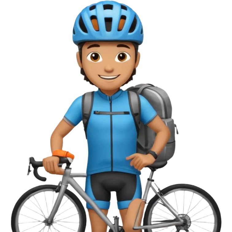 Cyclist with backpack emoji