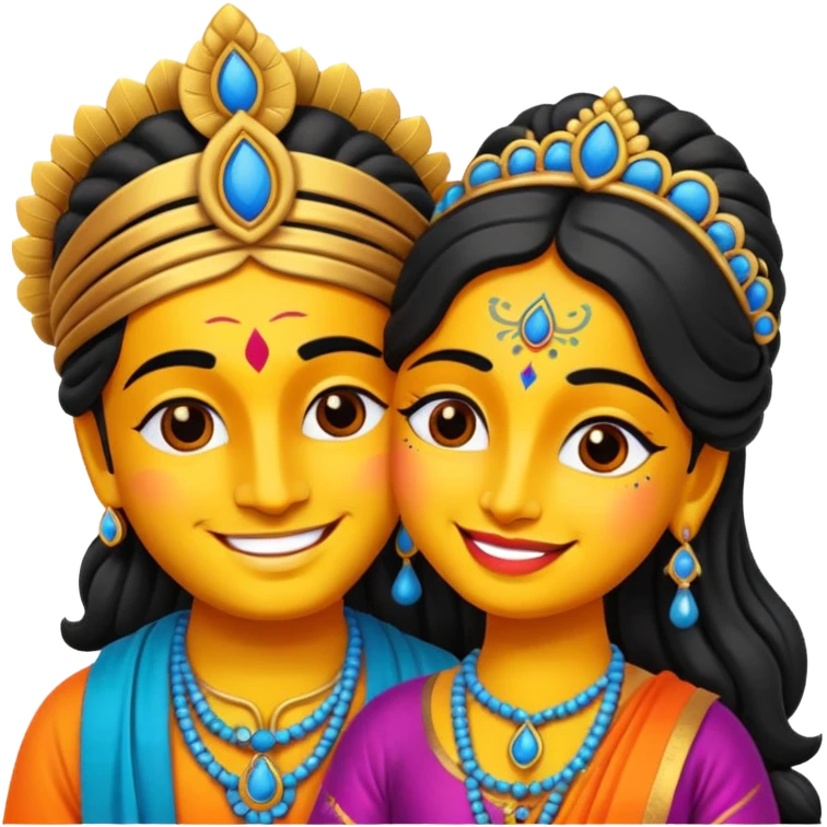 create radha krishna emoji emoji