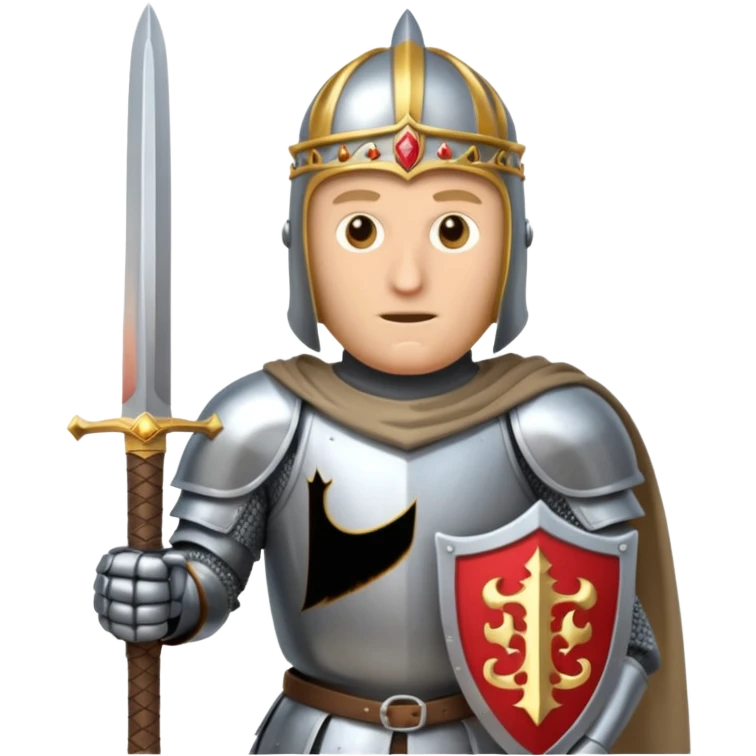 Knight with king Baldwin IV mask emoji