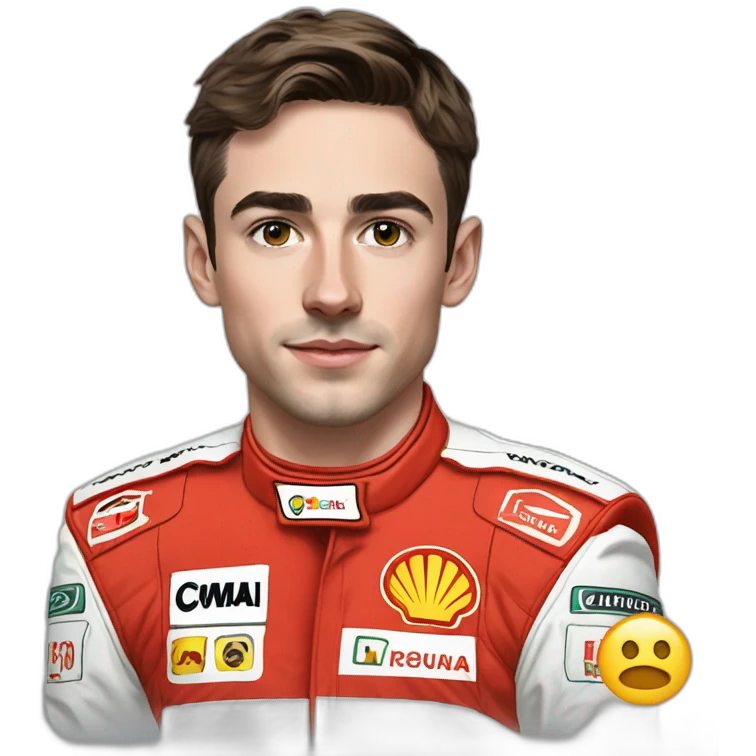 Hyper realistic charles leclerc emoji