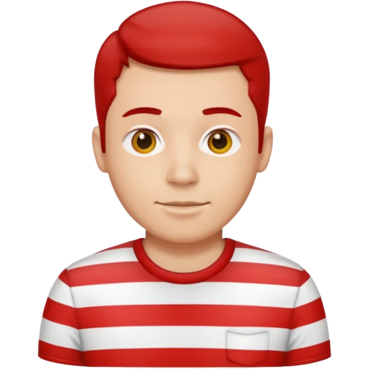 Men with red Striped Shirt emoji