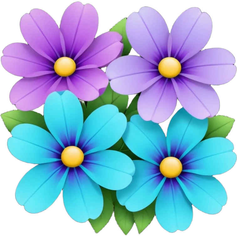 
purple and cian correct emoji