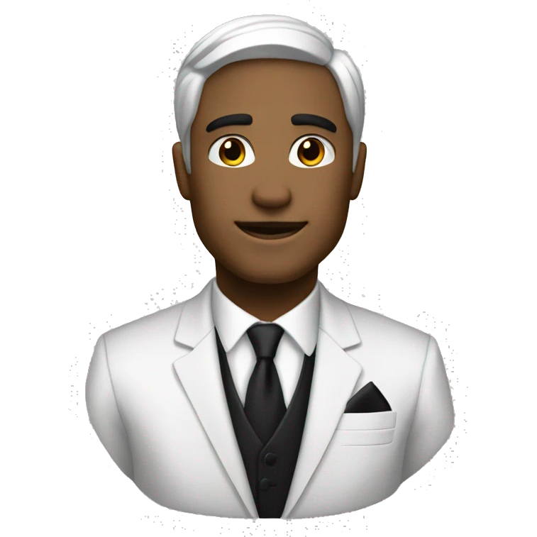 black tie and white suit basic emoji
