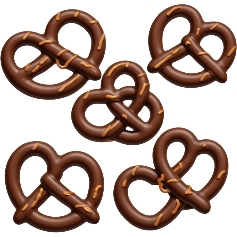  chocolate dipped pretzels with dark chocolate drizzle  emoji