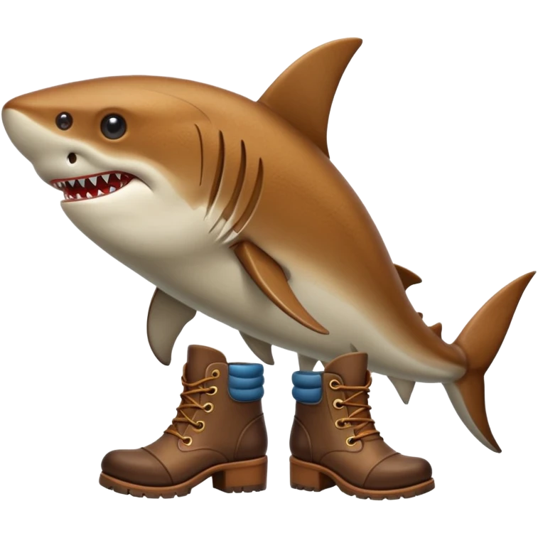 Tiburón con botas emoji