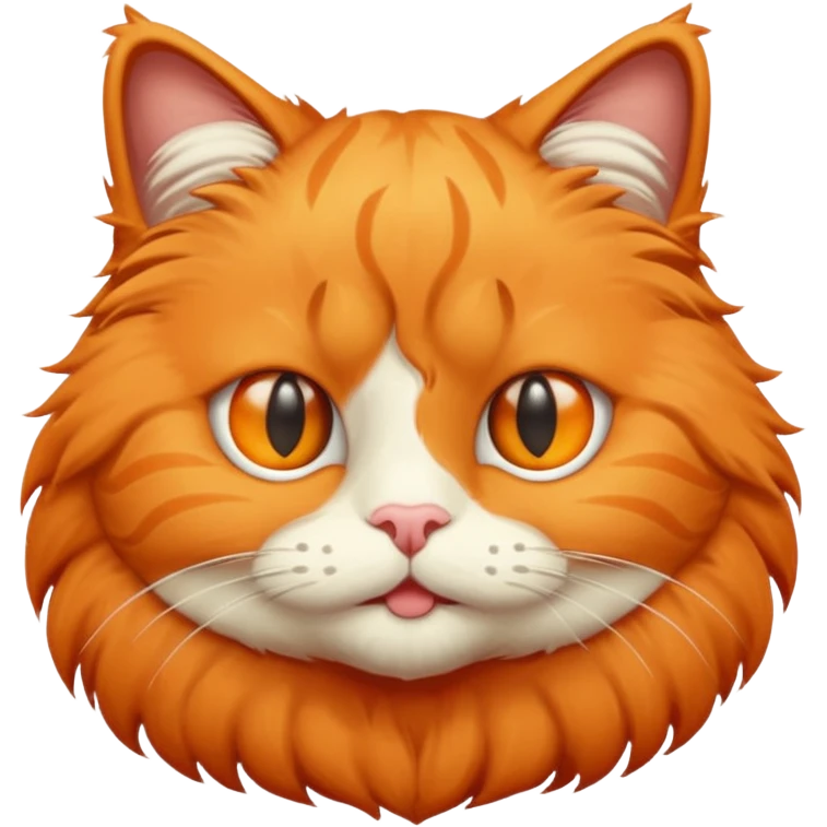 blind orange cat without eyes  emoji