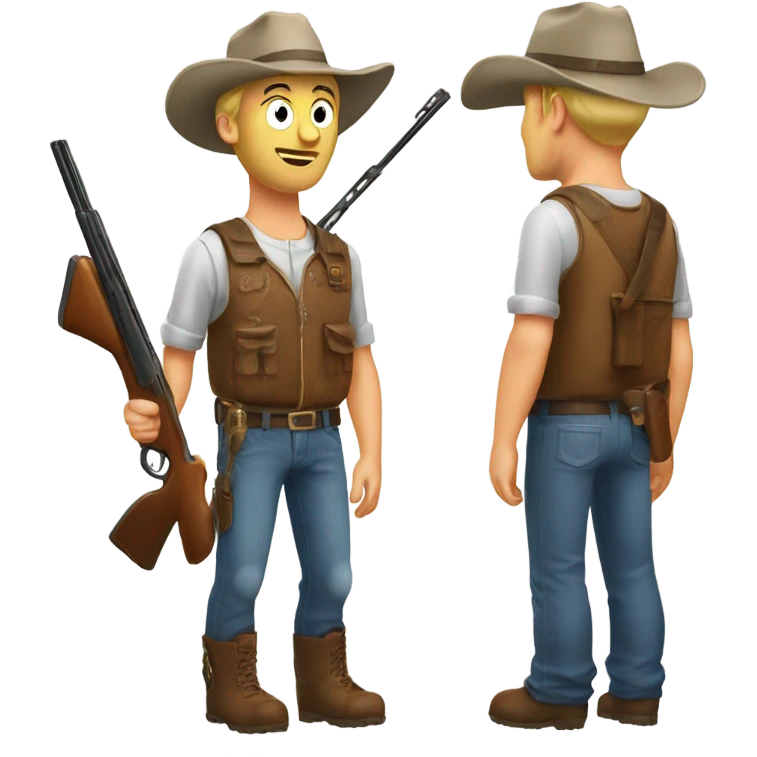 Redneck with shotgun deer emoji
