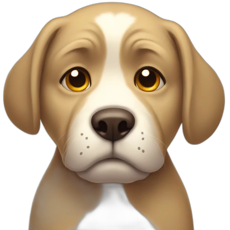 Sad dog emoji