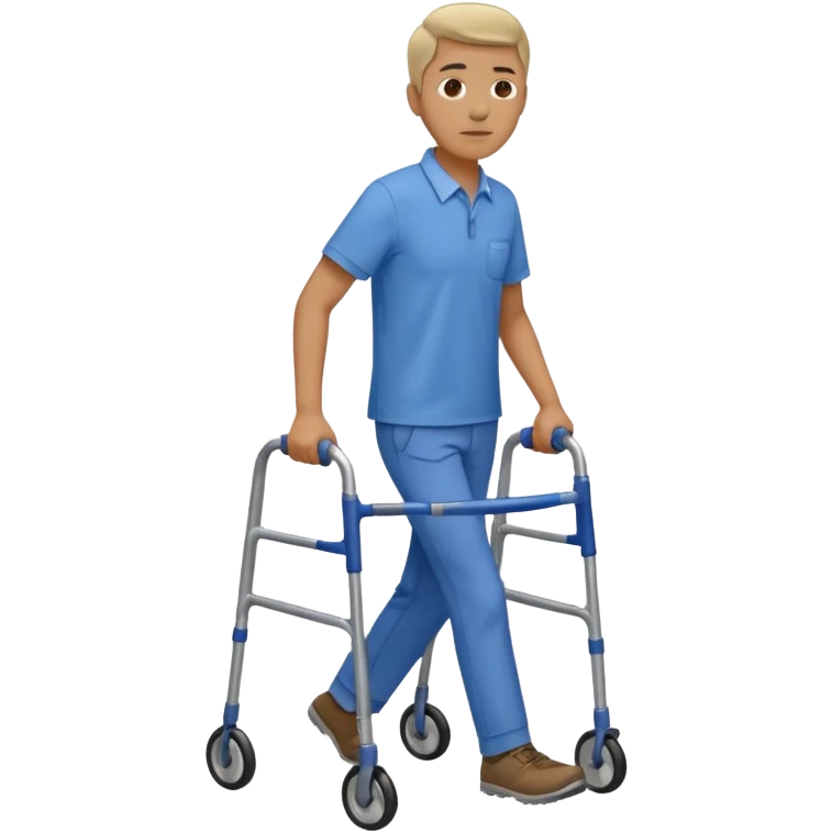 walking with walker on one arm emoji