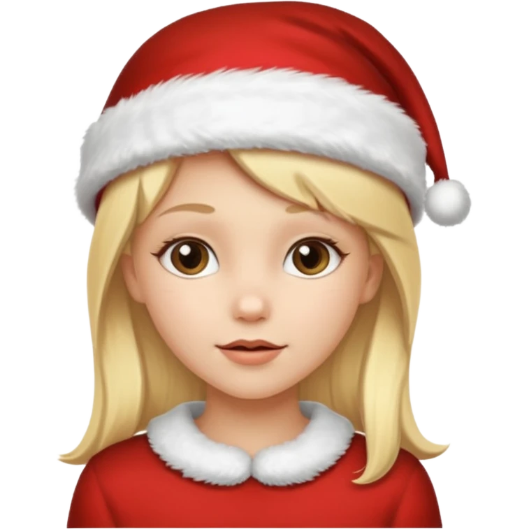 Blondie girl santa clauss emoji