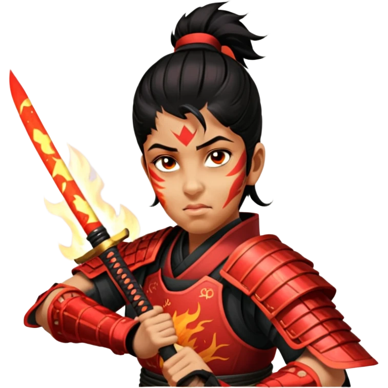 Fire-Wielding Samurai emoji