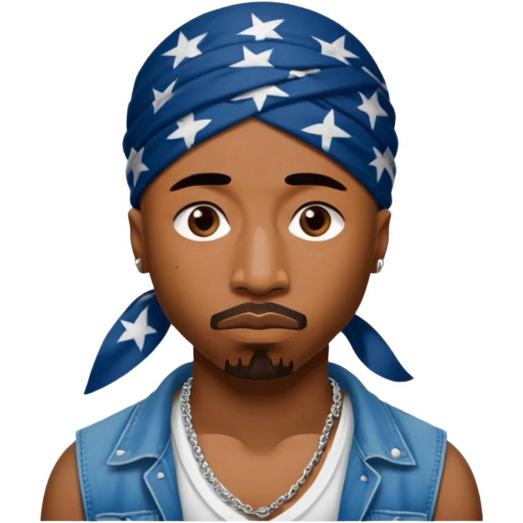 2Pac face emoji
