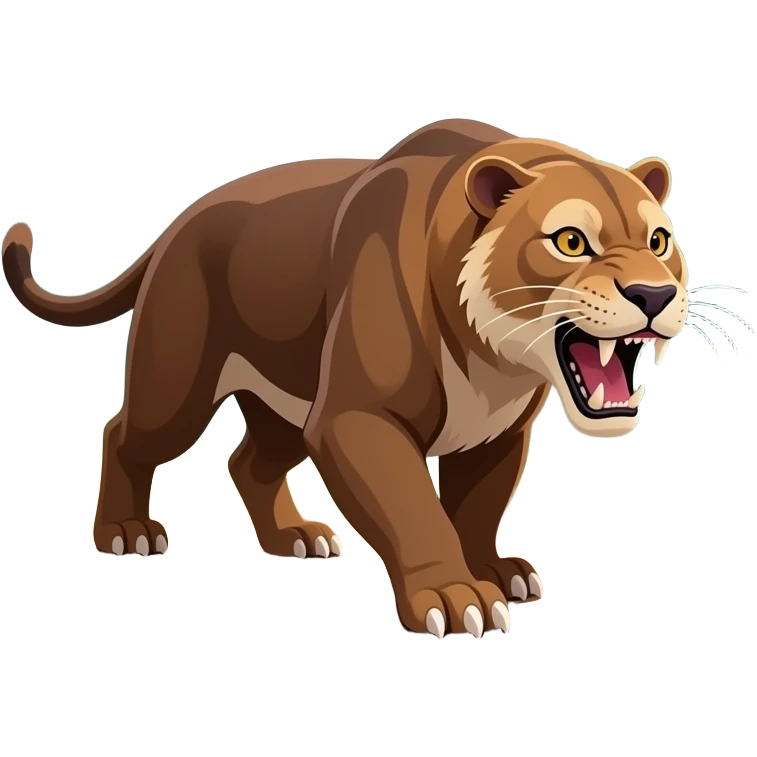 Watch out smilodon on the trail to hunt you down emoji