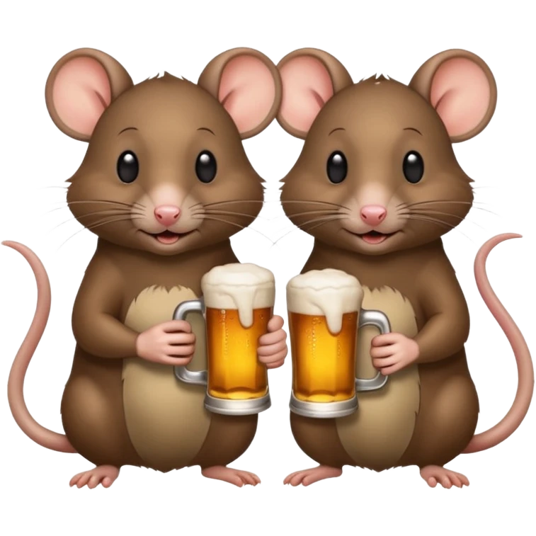 Rats with beers emoji emoji