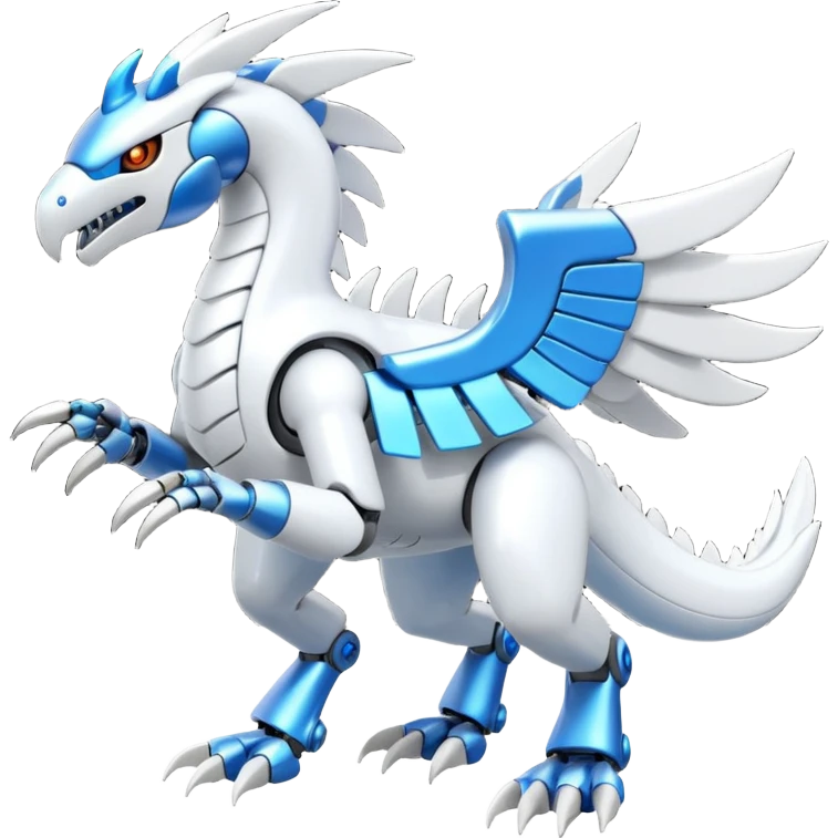 Shiny Tropical Reshiram-Robot-Fakémon-hybrid-creature (full body)  emoji