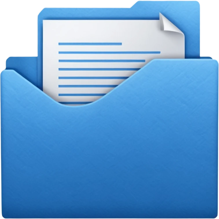blue color file document emoji