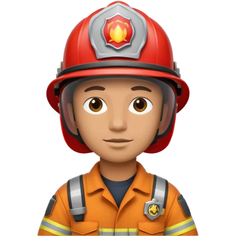 Firefighter wearing helmets emoji
